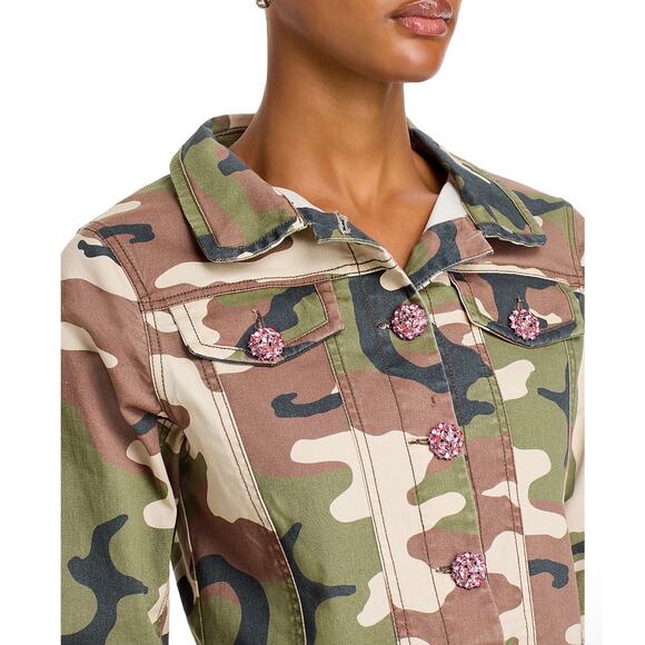 CINQ À SEPT Camo Cropped Jacket - Picture 5 of 7